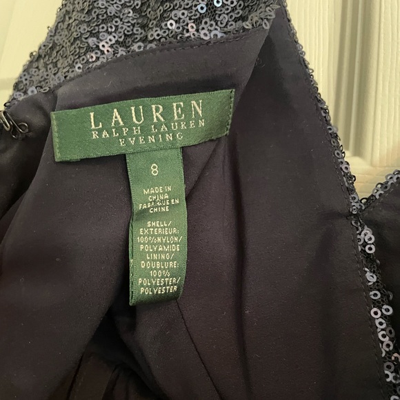 Navy blue dress by Lauren(Ralph Lauren) evening! - Picture 3 of 3